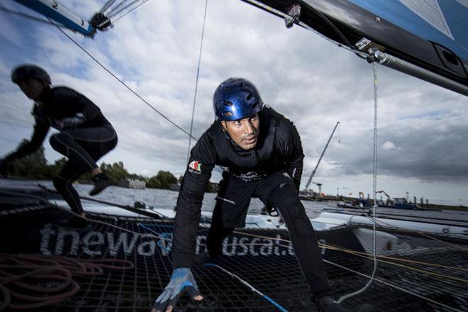 The Wave, Muscat bowman Nasser Al Mashari (OMA) © Lloyd Images/Extreme Sailing Series